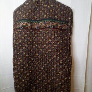 Vera Bradley Garment Bag Hanging Folding Pockets Floral Black Red